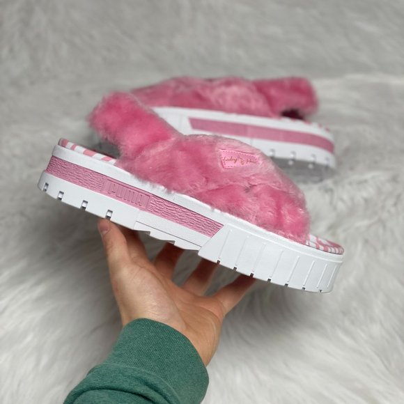 Puma Baby Phat x Mayze Womens Ankle Strap Sandal Pink White 386413-01 NEW Multi - Picture 1 of 2